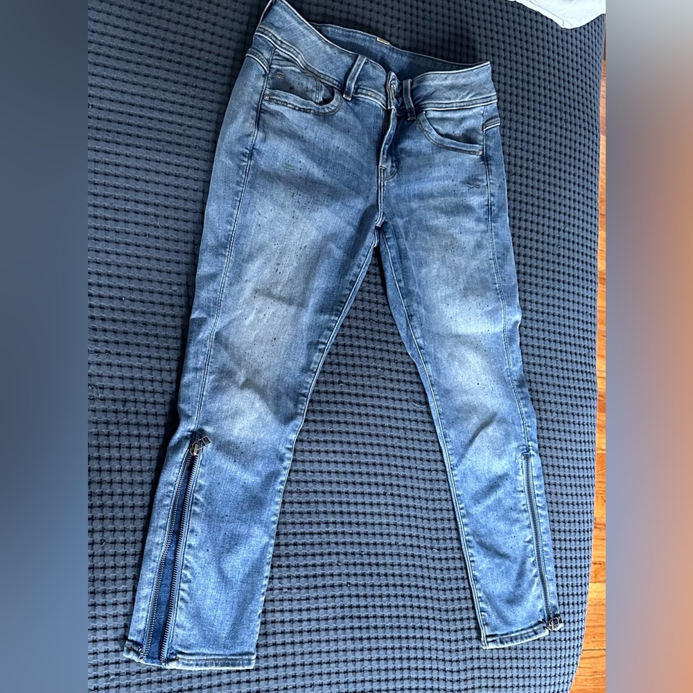 G-Star Raw Lynn Mid Skinny Blue Jeans (size 7/8 WMN)